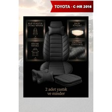 Automod Chr 2016 Için Koltuk ve Kılıf Uyumlu Yastık Siyah Lüks Minder 2li Set