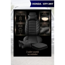 Automod City 2017 Için Koltuk ve Kılıf Uyumlu Siyah Lüks Minder Yastık 2li Set