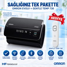 Omron HEM-7600T-E Evolv Koldan Dijital Tansiyon Aleti+Dijital Termometre Hediye