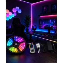 Emt Pazarlama® 5 Metre Rgb LED Şerit Kumandalı 5050 Renk Değiştiren LED Strip