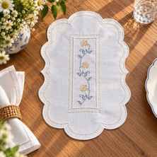 Linoriahome Kanaviçe Nakışlı Isviçre Keteni Sehpa Örtüsü 50X35 cm
