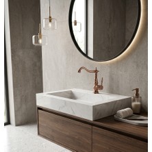Titanium Design Bronz Desenli Rustik Lavabo Bataryası