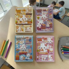 Mono Decors Defter 4lü Sevimli Karakterli Çizgili Defter Seti 36 Sayfa 180X256MM Orta Boy