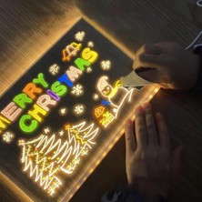 My Best Store LED Aydınlatmalı Yazı ve Çizim Tahtası - Büyük Boy 30X20 cm