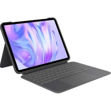 Kazan Hobi iPad Pro M4 11 Inç ile Uyumlu, Türkçe Klavyeli Tablet Kılıfı, Gri