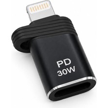 Kazan Hobi Lightning - Type-C Şarj Çevirici Adaptör, PD30W 60W Hızlı Şarj Destekli Usb-C - Lightning Dönüştürücü, AL201