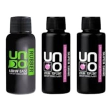 Kazan Hobi Profesyonel Uno Rubber Base Coat & Uno Super Shine Top Coat X2 50 ml 3'lü Set Şeffaf