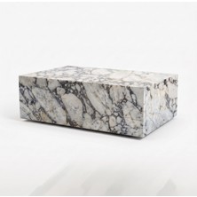 Adomar Marble Menekşe Küp Mermer Orta Sehpa