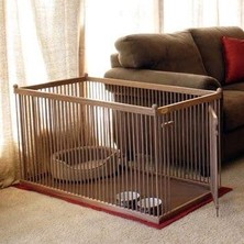Kazan Hobi Sık Aralıklı Ahşap Köpek Çiti, 60 cm x 1 Metre