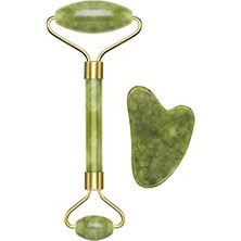 Kazan Hobi Yeşim Taşından Jade Roller ve Gua Sha Yüz-Vücut Masaj Aleti C301ABE101