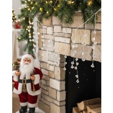 Kazan Hobi Yılbaşı Lüks Garland Dekoratif Kristal Taşlı 110 cm AST7518