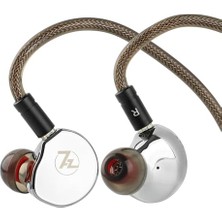 Kazan Hobi 7Hz x Crinacle Diablo/divine 14.5 mm Düzlemsel Manyetik Sürücülü Iem Kulaklık, Çıkarılabilir 2 Pinli Tek Kristal Bakır Kablo, Gümüş