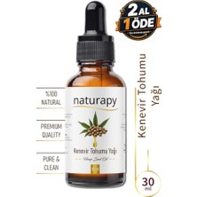 Kazan Hobi Soğuk Sıkım Kenevir Tohumu Sabit Yağı, Damlalıklı Cam Şişe, 30 ml