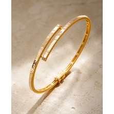 Sarezza Gold Sen&ben Kelepçe Bilezik- Hediyelik, Günlük Kullanım- 8 Ayar 5,50 gr