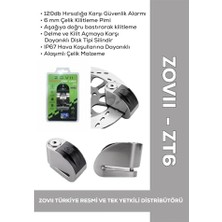 Kazan Hobi Zt6 | Gri 120 Db Alarmlı Motosiklet Disk Kilidi; IP67, Su Geçirmez, Çelik Güvenlik Kilidi Tek Renk Tek Ebat