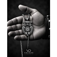 Voyage Accessory Paslanmaz Çelik Mitolojik  Nordik Desenli Baykuş Kolye