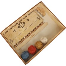 Kazan Hobi Ahşap Oyuncak Tezgah- Ahşap Dokuma Tezgah
