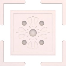 Motifpiyer Hazır Spotlu Tavan Paneli Matrix Protect-Modern LED Uyumlu Tavan Göbeği/core-mono-Diş Çitalı