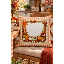 Bertille Home Sonbahar Mutfak Balkon Serisi Dijital Baskılı Kırlent Kılıfı (Halloween Autumn Kitchen)