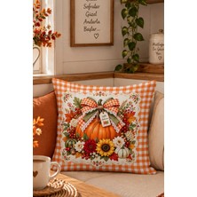 Bertille Home Sonbahar Mutfak Balkon Serisi Dijital Baskılı Kırlent Kılıfı (Halloween Autumn Kitchen)