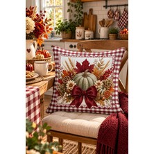 Bertille Home Sonbahar Mutfak Balkon Serisi Dijital Baskılı Kırlent Kılıfı (Halloween Autumn Kitchen)
