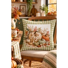 Bertille Home Sonbahar Mutfak Balkon Serisi Dijital Baskılı Kırlent Kılıfı (Halloween Autumn Kitchen)