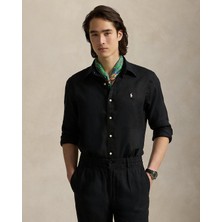 Ralph Lauren Pony Işlemeli Keten Gömlek