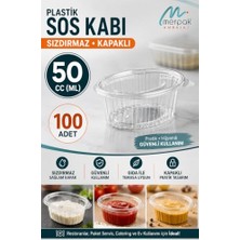 Kazan Hobi Özge Plastik 50 cc 100'LÜ Sızdırmaz Sos Kabı