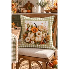 Bertille Home Sonbahar Mutfak Balkon Serisi Dijital Baskılı Kırlent Kılıfı (Halloween Autumn Kitchen)