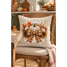 Bertille Home Sonbahar Mutfak Balkon Serisi Dijital Baskılı Kırlent Kılıfı (Halloween Autumn Kitchen)