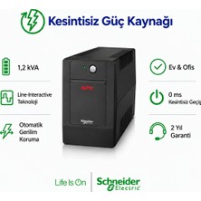 Schneider Apc Easy Ups BVG1200I-GR 1200VA 650W Line Interactive Avr 4 Schuko Priz Kesintisiz Güç Kaynağı