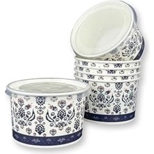 Kazan Hobi 16 Oz Seramik Desenli Karton Çorba Kasesi Aşure, Dondurma