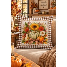 Bertille Home Sonbahar Mutfak Balkon Serisi Dijital Baskılı Kırlent Kılıfı (Halloween Autumn Kitchen)