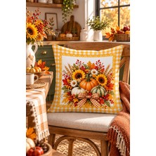 Bertille Home Sonbahar Mutfak Balkon Serisi Dijital Baskılı Kırlent Kılıfı (Halloween Autumn Kitchen)