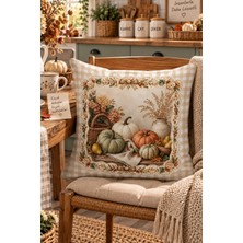 Bertille Home Sonbahar Mutfak Balkon Serisi Dijital Baskılı Kırlent Kılıfı (Halloween Autumn Kitchen)