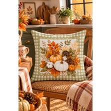 Bertille Home Sonbahar Mutfak Balkon Serisi Dijital Baskılı Kırlent Kılıfı (Halloween Autumn Kitchen)