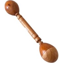 Kazan Hobi Ahşap Maracas Çift Taraflı 28 cm Uzak Doğu Müzik Aleti Marakas