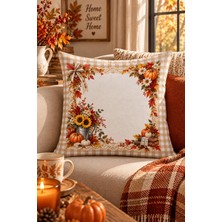 Bertille Home Sonbahar Mutfak Balkon Serisi Dijital Baskılı Kırlent Kılıfı (Halloween Autumn Kitchen)