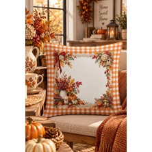 Bertille Home Sonbahar Mutfak Balkon Serisi Dijital Baskılı Kırlent Kılıfı (Halloween Autumn Kitchen)