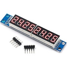 Kazan Hobi Saat, MAX7219 8 Bit Hane Kırmızı 7 Segment Ekran 0.36 Inch Seri Haberleşme Dijital Gösterge Display Alarm 8 Dijit Alfanümerik Rakam Zaman Sıra Miktar Panel Metre Endüstriyel Medikal Cihaz