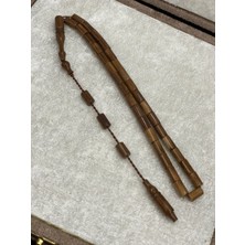Onurlu Tesbihane Sistemli Küt Kesim Bürokrat Boy Bal Kahvesi Doğal Kuka Tesbih (5x9 Mm)