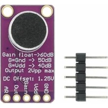 Kazan Hobi MAX9814 Amplikatörlü Analog Mikrofon Modülü Stabil Otomatik 60DB Kazanç Kontrol
