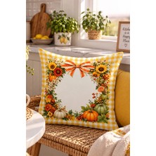 Bertille Home Sonbahar Mutfak Balkon Serisi Dijital Baskılı Kırlent Kılıfı (Halloween Autumn Kitchen)