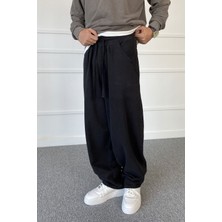 Alışveriş Sokağı Yıkamalı Bağcıklı Baggy Bol Kalıp Jean | STK2083-JEAN