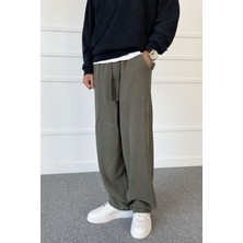 Alışveriş Sokağı Yıkamalı Bağcıklı Baggy Bol Kalıp Jean | STK2083-JEAN