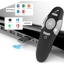 Kazan Hobi Nwn-S1 Kablosuz Akıllı Tahta Sunum Kumandası Işaretleme Lazer Pointer Uzun Menzil Pil Hediye