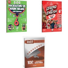 Anla Kazan Yayınları 2027 Av 6. Sınıf Din Kültürü ve Ahlak Bilgisi + Ingilizce Legend Of English Practice Book Soru + Ankapade 3'lü Set