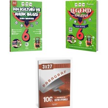 Anla Kazan Yayınları 2027 Av 6. Sınıf Din Kültürü ve Ahlak Bilgisi + Ingilizce Legend Of English Seri Test Book Soru + Ankapade 3'lü Set