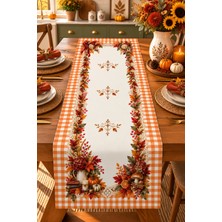 Bertille Home Sonbahar Mutfak Balkon Serisi 140X40 cm Dijital Baskılı Runner (Halloween Autumn Kitchen)