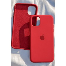 iPhone 11 Pro Max Için Kılıf Lansman Logolu Içi Yumuşak Kadife 11 Pro Max Kılıfı Silikon Kırmızı